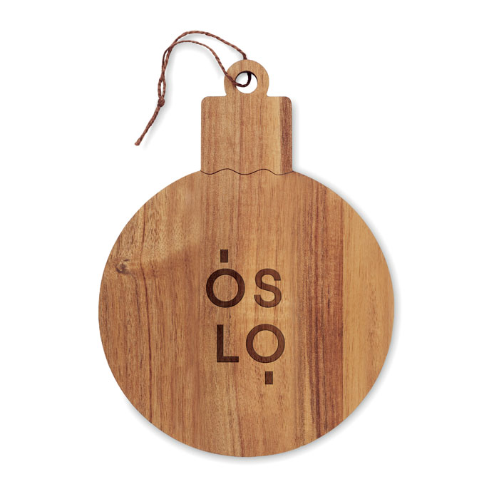 Tabla Acaball madera acacia navideña - Otros accesorios cocina - Regalo Promocional Personalizado - imagen 4