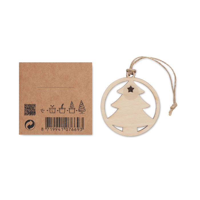 ARSEED Colgador madera en forma árbol - Navidad - Regalo Promocional Personalizado - imagen 3