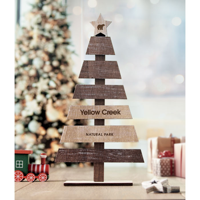 PUINEN Árbol de Navidad de madera - Navidad - Regalo Promocional Personalizado - vista alternativa