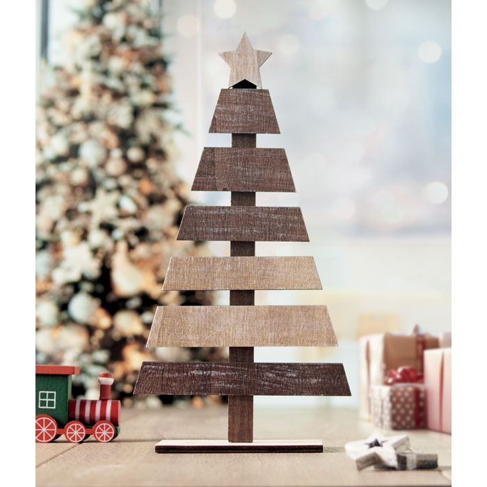 PUINEN Árbol de Navidad de madera - Navidad - Regalo Promocional Personalizado - imagen 8
