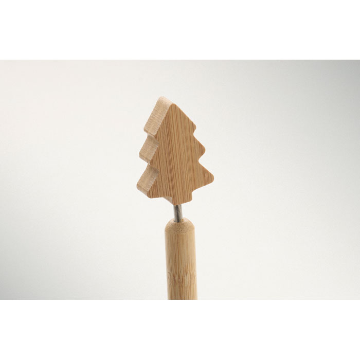 CHRISPEN Bolígrafo bambú árbol Navidad - Oficina - Regalo Promocional Personalizado - vista alternativa
