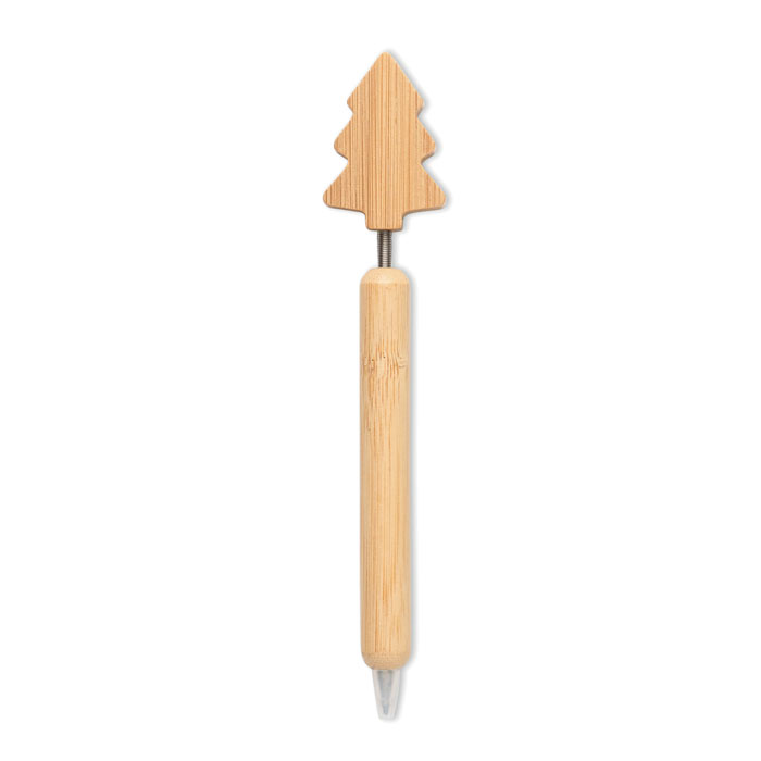 CHRISPEN Bolígrafo bambú árbol Navidad - Oficina - Regalo Promocional Personalizado