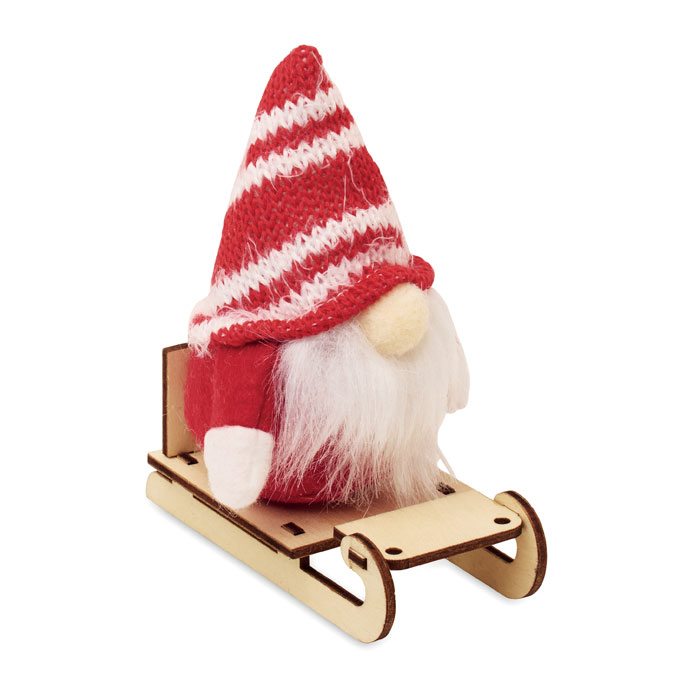 FROSTY SLEIGH Gnomo en trineo de madera - Novedades - Regalo Promocional Personalizado