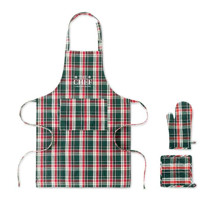SANTAPRON Set cocina algodón a cuadros - Novedades - Regalo Promocional Personalizado - imagen 4