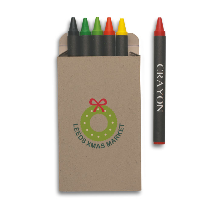 Estuche Brabo con 6 lápices de cera reciclados - Niños y Juegos - Regalo Promocional Personalizado - imagen 3