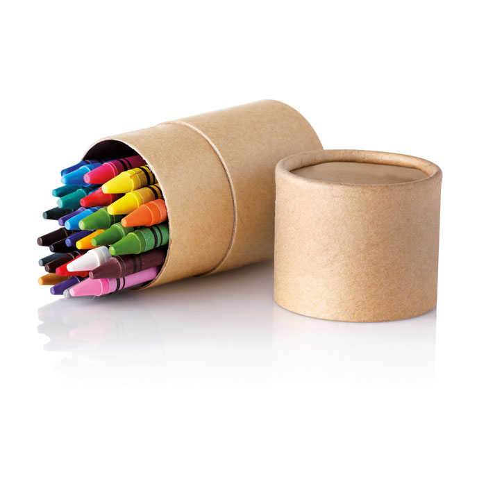 Estuche Striper con 30 lápices de cera reciclada - Niños y Juegos - Regalo Promocional Personalizado - vista alternativa