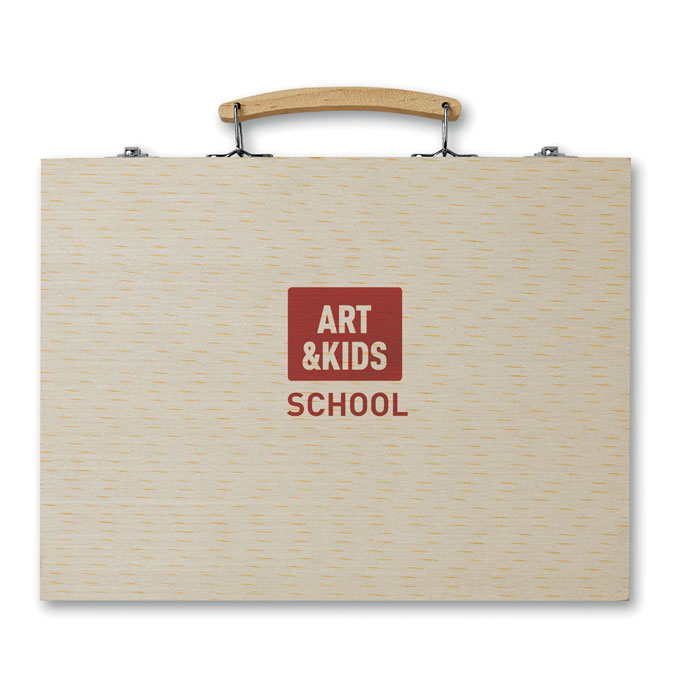 Set de pinturas Genio 66 piezas en caja de madera - Niños y Juegos - Regalo Promocional Personalizado - imagen 5