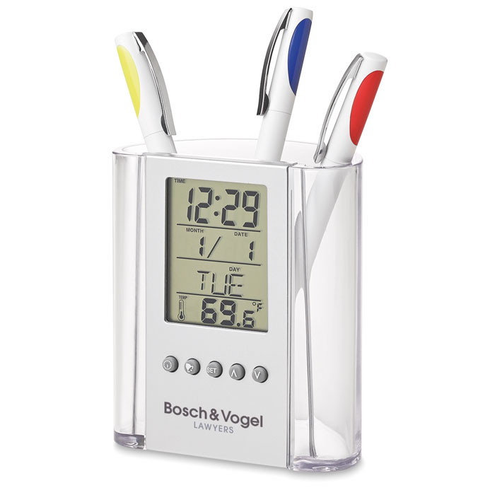 Lapicero Prodigy con calendario y reloj - Lápices de colores personalizados - Regalo Promocional Personalizado - imagen 2
