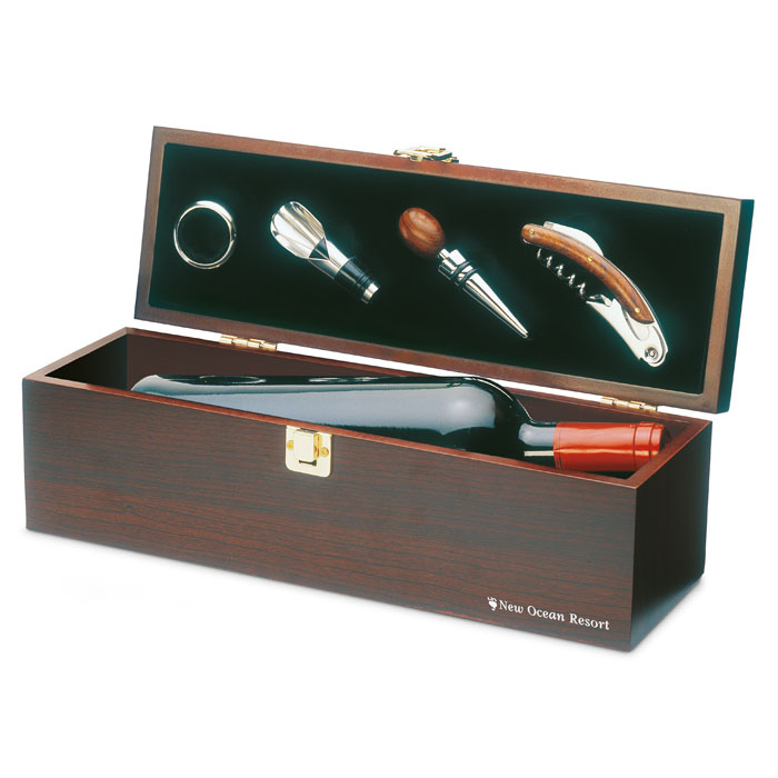 Set Costieres de vino en caja - Set de vino - Regalo Promocional Personalizado - vista alternativa