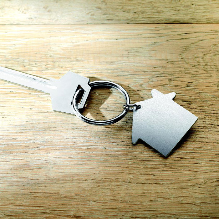 HEIM Llavero metálico forma de casa - Llaveros, pins y chapas - Regalo Promocional Personalizado - imagen 4