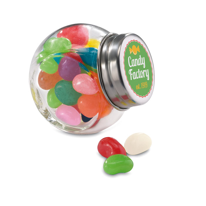 BEANDY Bote de cristal con caramelos - Caramelos personalizados - Regalo Promocional Personalizado - imagen 4