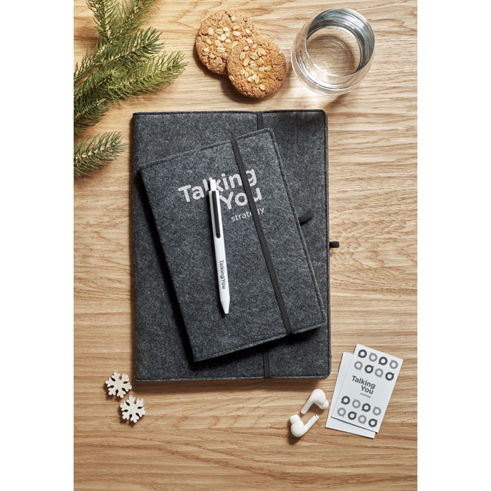 Libreta A5 RPET fieltro FELTBOOK personalizada - Oficina - Regalo Promocional Personalizado - imagen 5