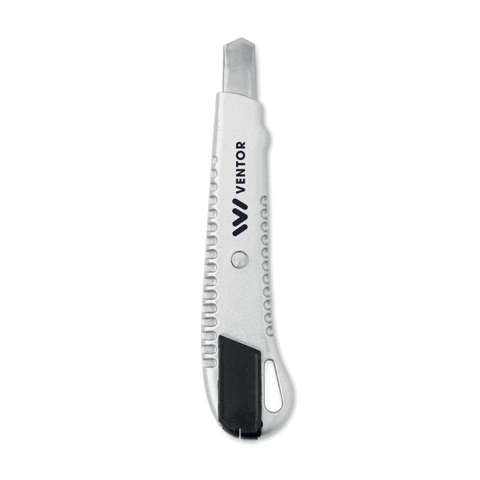 Cúter retráctil aluminio TRACTA personalizado con 13 hojas - Reglas y cutter - Regalo Promocional Personalizado - imagen 4