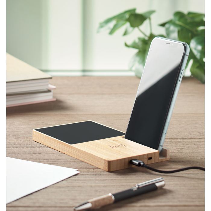 Cargador inalámbrico de bambú SIBIT personalizado - Tecnología - Regalo Promocional Personalizado - imagen 7