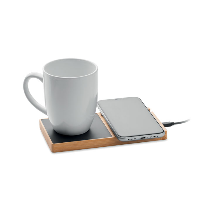 Cargador inalámbrico de bambú SIBIT personalizado - Tecnología - Regalo Promocional Personalizado - vista alternativa