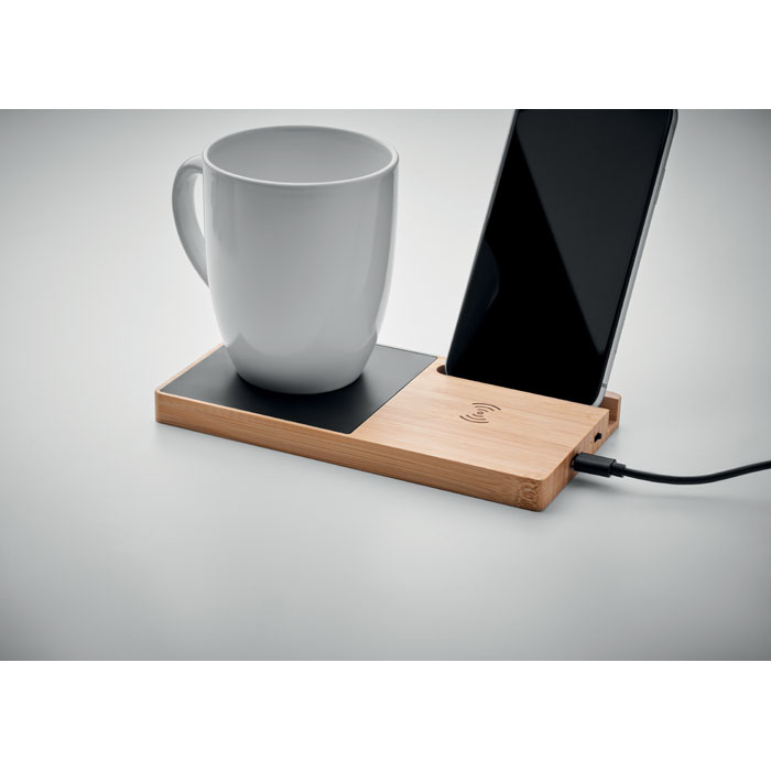 Cargador inalámbrico de bambú SIBIT personalizado - Tecnología - Regalo Promocional Personalizado - imagen 8