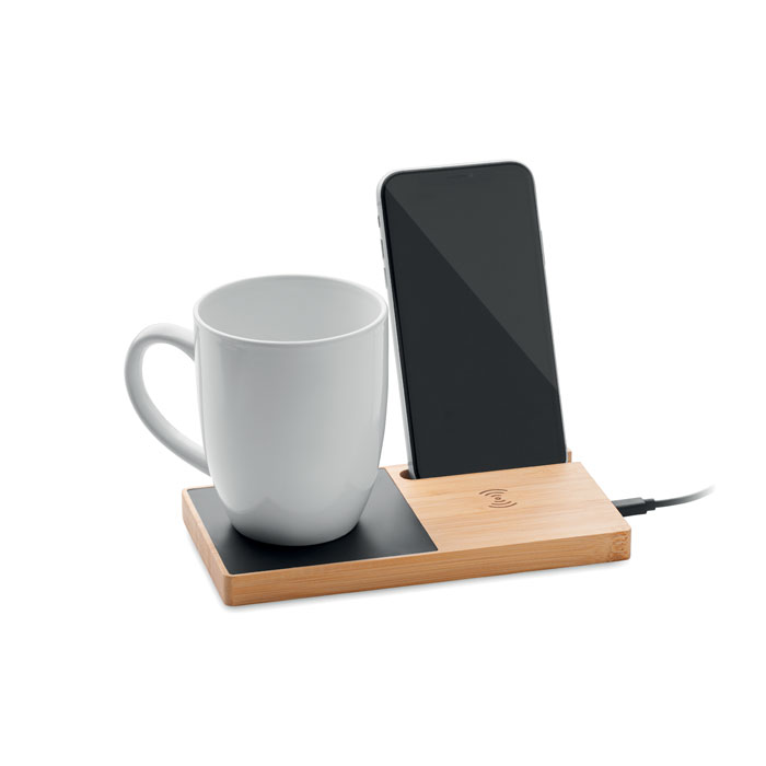 Cargador inalámbrico de bambú SIBIT personalizado - Tecnología - Regalo Promocional Personalizado - imagen 5