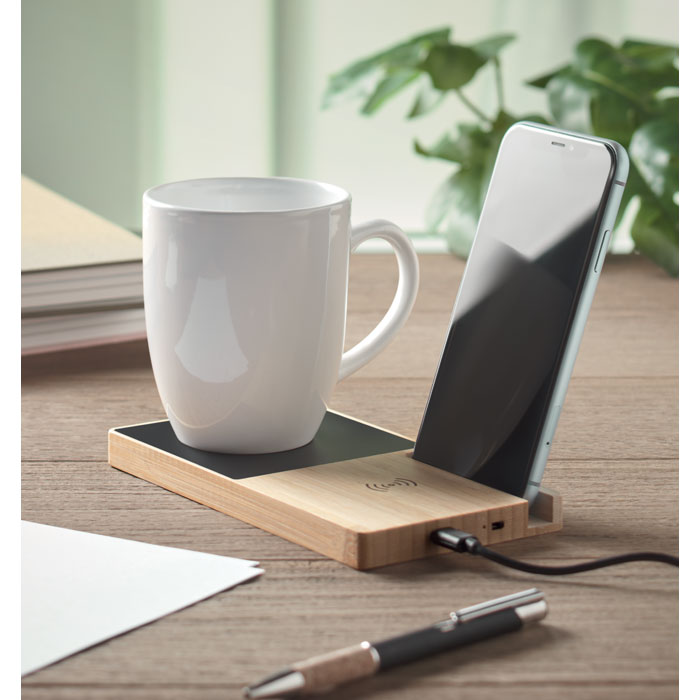 Cargador inalámbrico de bambú SIBIT personalizado - Tecnología - Regalo Promocional Personalizado - imagen 10