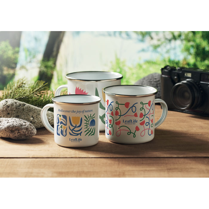 Taza PLATEADO S Vintage Esmalte Metal Sublimación 200ml - Tazas y vasos personalizados - Regalo Promocional Personalizado - imagen 3