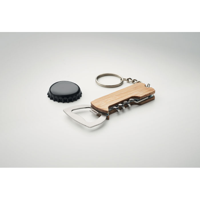 Llavero ALLIN1 Bambú 3en1 Abridor Sacacorchos Navaja - Multiherramientas - Regalo Promocional Personalizado - imagen 5