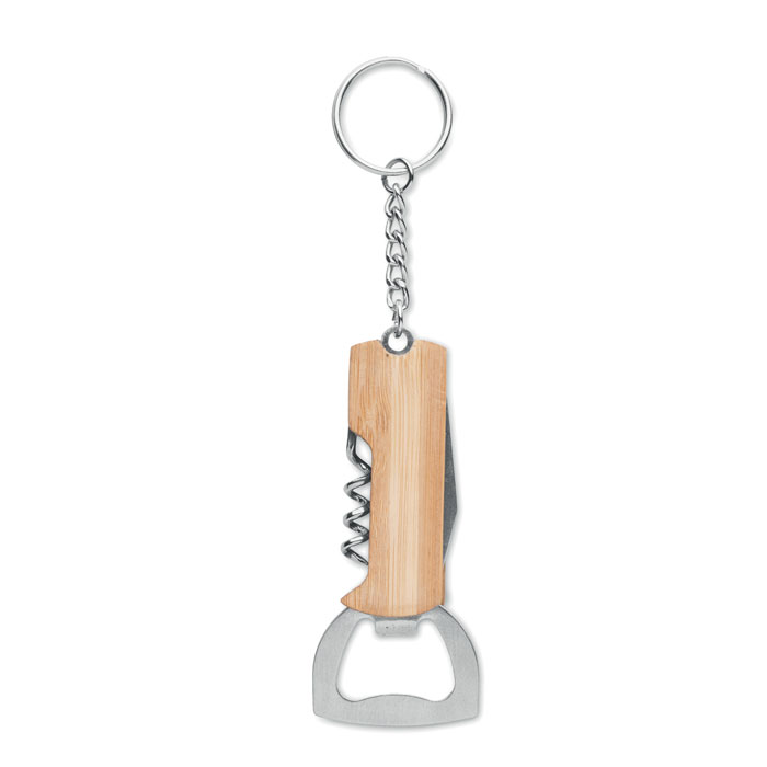 Llavero ALLIN1 Bambú 3en1 Abridor Sacacorchos Navaja - Multiherramientas - Regalo Promocional Personalizado - imagen 3