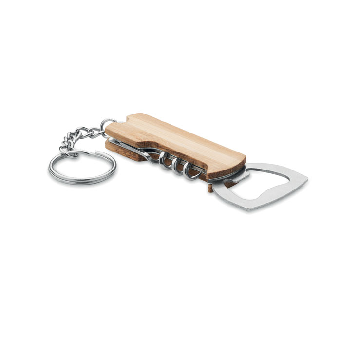 Llavero ALLIN1 Bambú 3en1 Abridor Sacacorchos Navaja - Multiherramientas - Regalo Promocional Personalizado - imagen 7