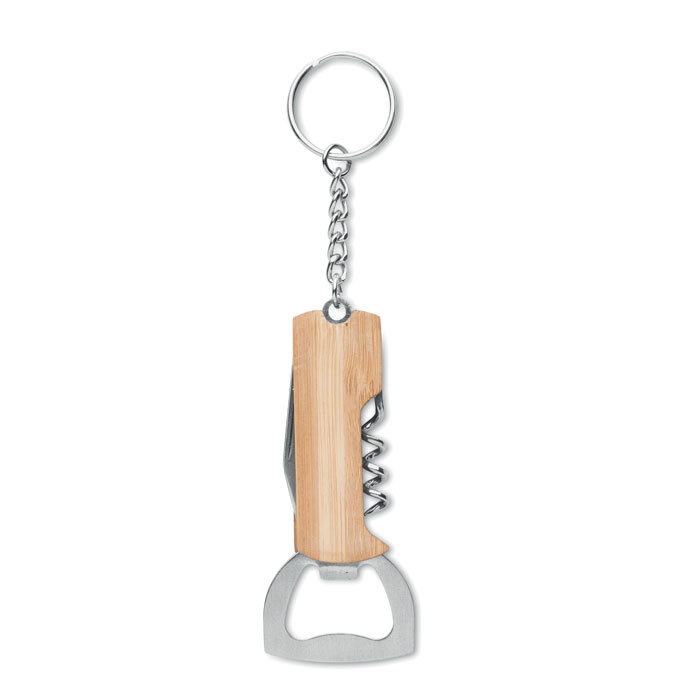 Llavero ALLIN1 Bambú 3en1 Abridor Sacacorchos Navaja - Multiherramientas - Regalo Promocional Personalizado - vista alternativa