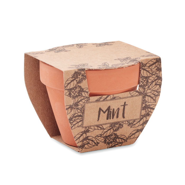 MINT POT Maceta con semillas de menta - Jardín - Regalo Promocional Personalizado - imagen 3