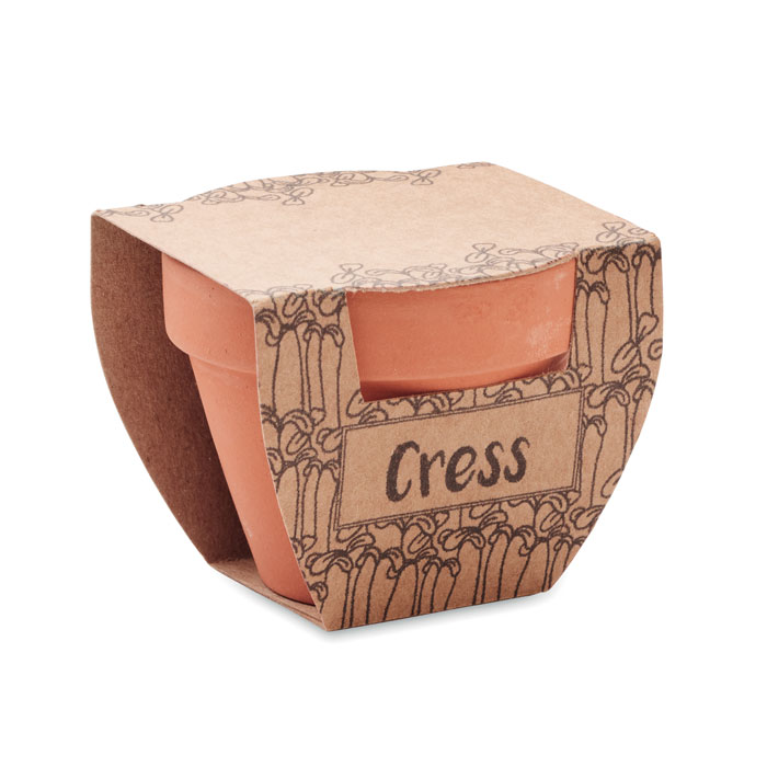 CRESS POT Maceta con semillas de berro - Jardín - Regalo Promocional Personalizado - imagen 3