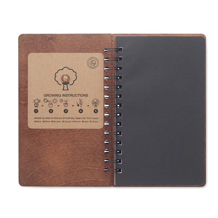 SAVAGE Libreta A5 Abedul GROWBOOK™ - Oficina - Regalo Promocional Personalizado - imagen 8