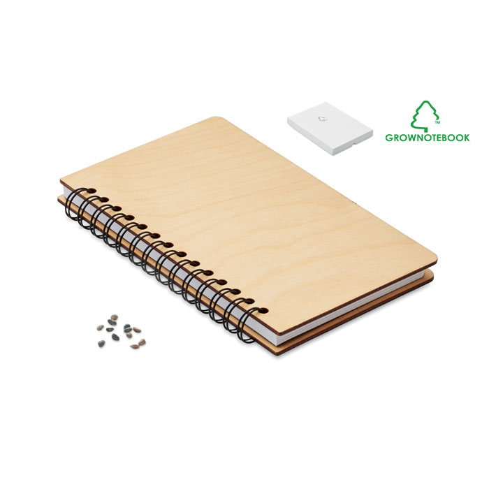 SAVAGE Libreta A5 Abedul GROWBOOK™ - Oficina - Regalo Promocional Personalizado - imagen 12