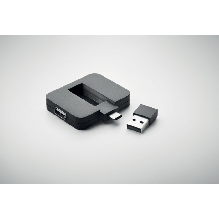SQUARE-C Hub 4 puertos - Tecnología - Regalo Promocional Personalizado - imagen 6