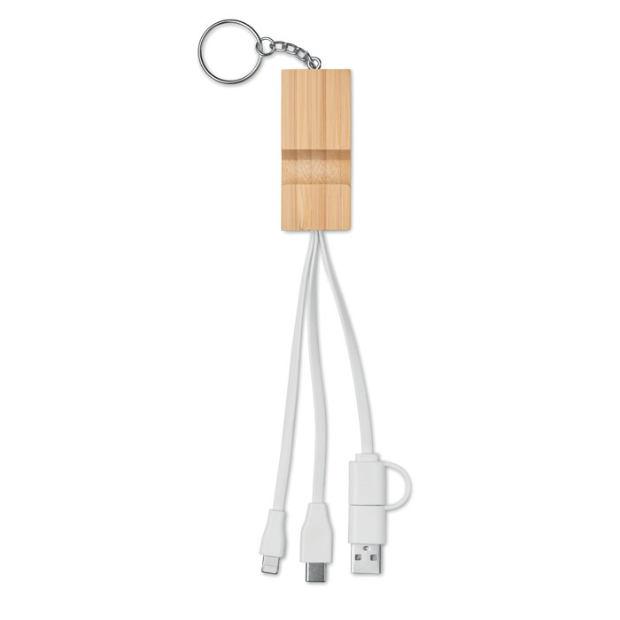 CLAUERC Llavero y soporte de bambú - Tecnología - Regalo Promocional Personalizado - vista alternativa