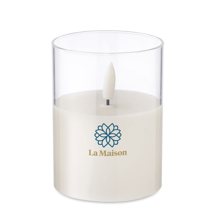 XANDLE+ Vela cera LED soporte cristal - Velas personalizadas - Regalo Promocional Personalizado - imagen 4
