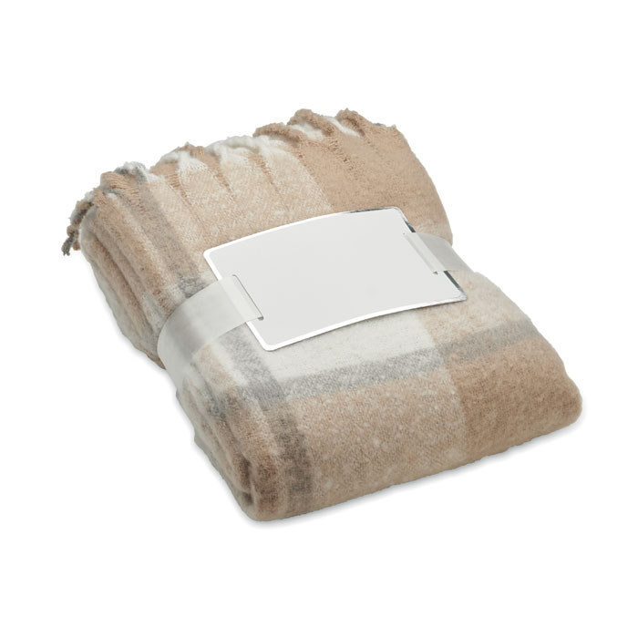 QUET Manta de mohair a cuadros - Mantas personalizadas - Regalo Promocional Personalizado - imagen 4