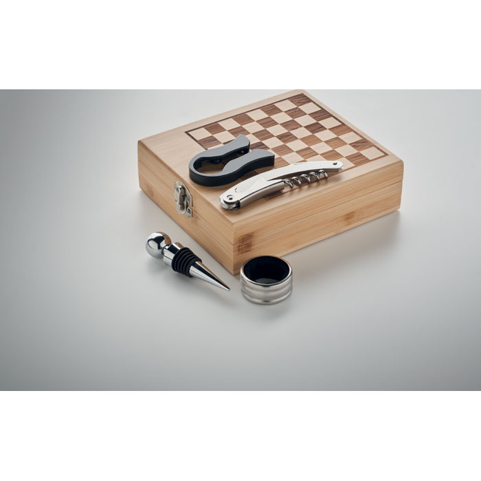 CHESSET Tablero ajedrez juego de vino - Set de vino - Regalo Promocional Personalizado - imagen 5