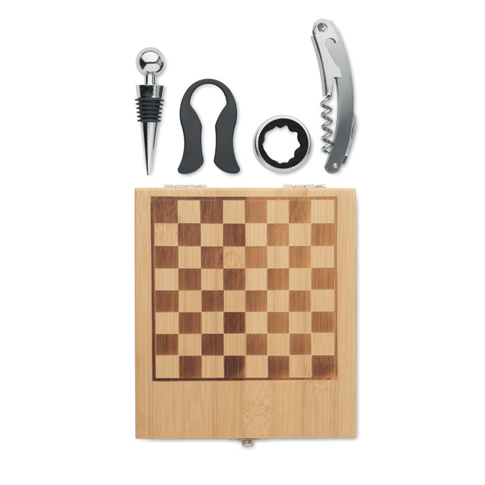 CHESSET Tablero ajedrez juego de vino - Set de vino - Regalo Promocional Personalizado - imagen 3