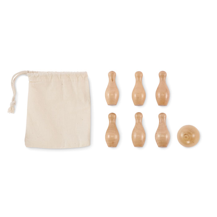 BOLITO Mini juego de bolos de madera - Niños y Juegos - Regalo Promocional Personalizado - vista alternativa