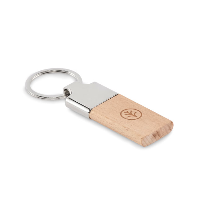 LLAVING Llavero con madera de caucho - Llaveros, pins y chapas - Regalo Promocional Personalizado - imagen 4