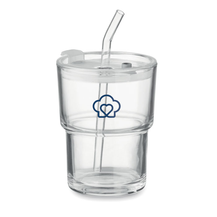 SIP Vaso de cristal con pajita 400m - Tazas y vasos personalizados - Regalo Promocional Personalizado - imagen 5