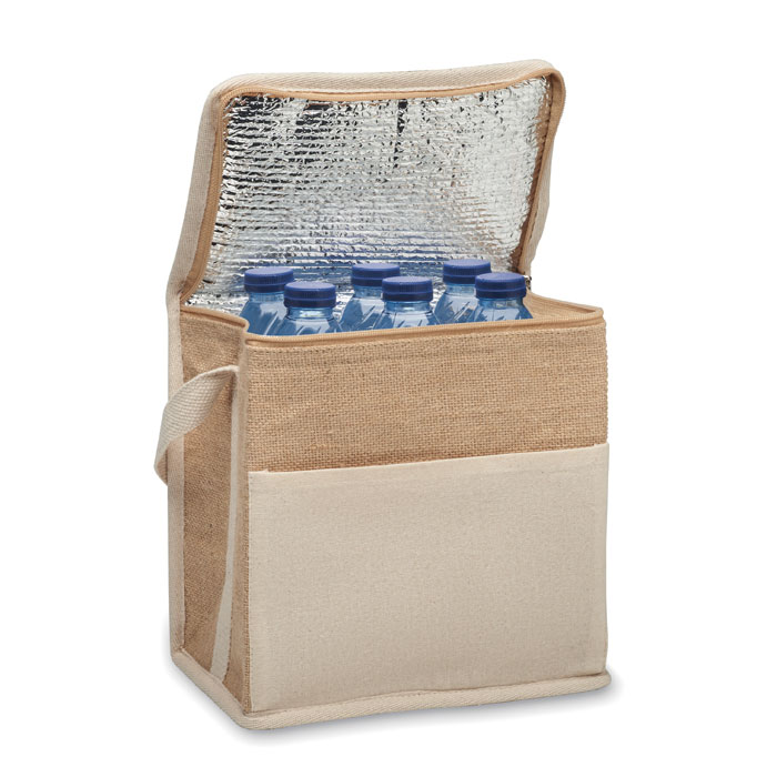LONA Bolsa nevera de yute y lona 3L - Verano - Regalo Promocional Personalizado - imagen 3