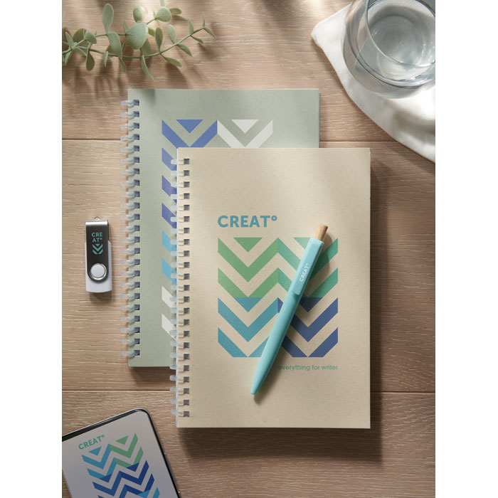 Libreta A5 de anillas con tapa de cartón reciclado - Oficina - Regalo Promocional Personalizado - imagen 9