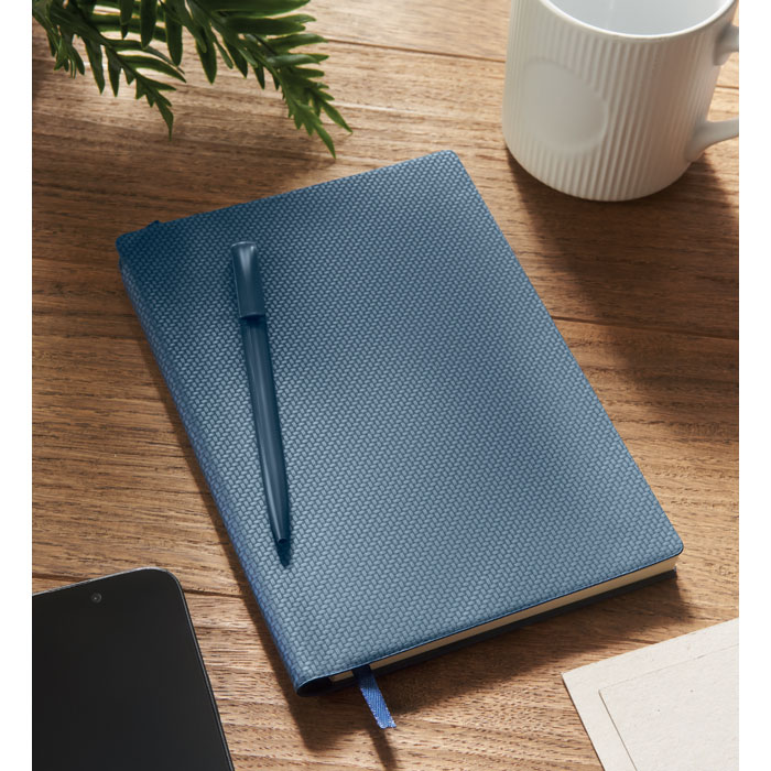 Libreta A5 Nota  tapas duras de PU y bolígrafo giratorio ABS - Oficina - Regalo Promocional Personalizado - imagen 11