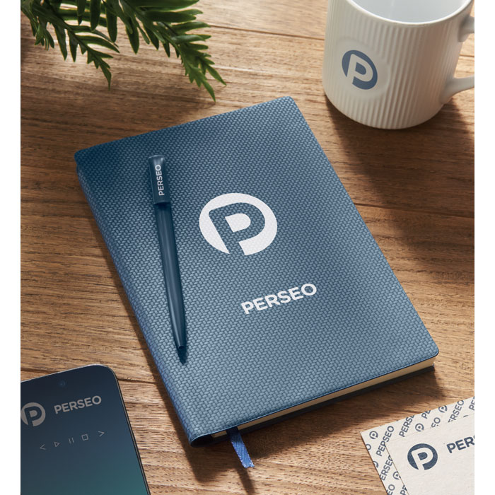 Libreta A5 Nota  tapas duras de PU y bolígrafo giratorio ABS - Oficina - Regalo Promocional Personalizado - imagen 10