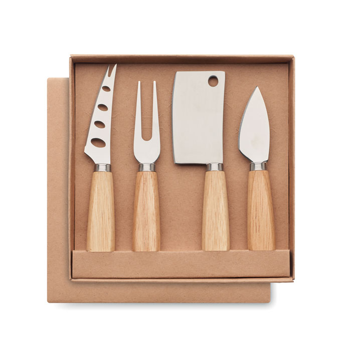 CAMEMBERT Set de 4 cuchillos para queso - Hogar - Regalo Promocional Personalizado - imagen 3
