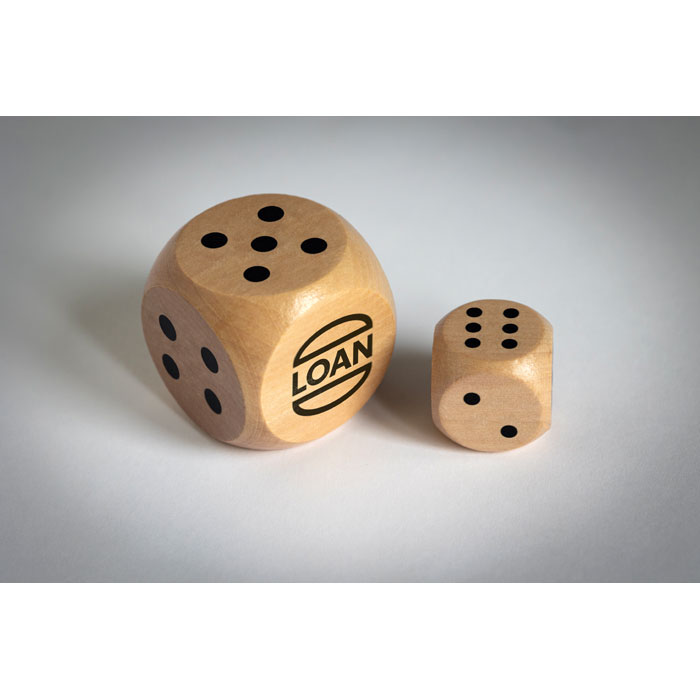 DADIN Dados madera Schima 3 cm diam. - Niños y Juegos - Regalo Promocional Personalizado - imagen 5