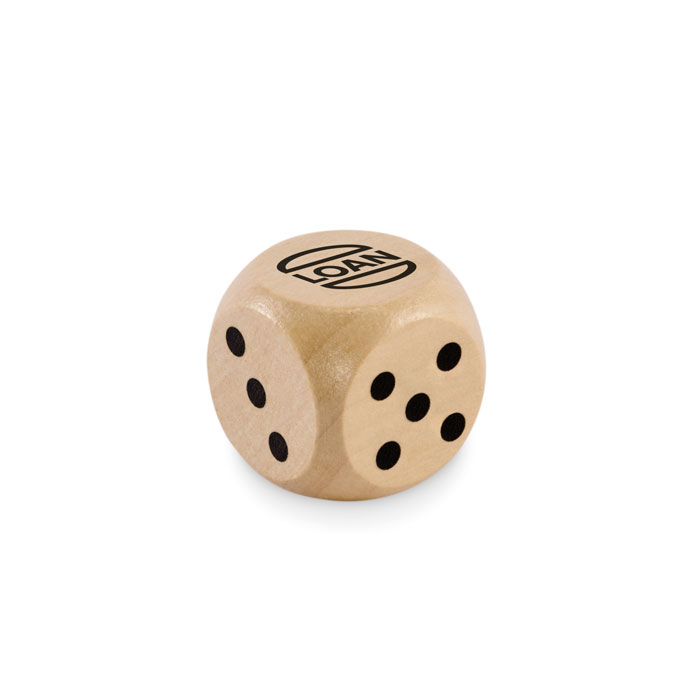 DADIN Dados madera Schima 3 cm diam. - Niños y Juegos - Regalo Promocional Personalizado - imagen 4