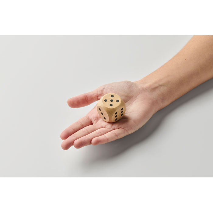DADIN Dados madera Schima 3 cm diam. - Niños y Juegos - Regalo Promocional Personalizado - vista alternativa
