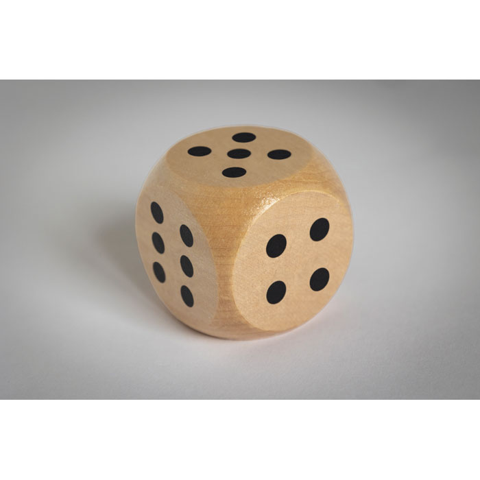 DADO Dados madera Schima 5cm diam. - Niños y Juegos - Regalo Promocional Personalizado - imagen 4
