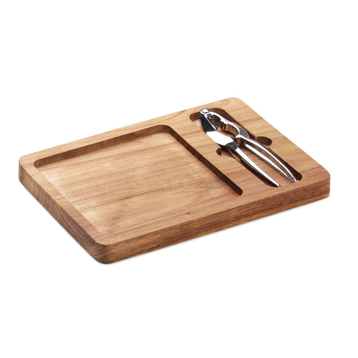 NUTPLATE Set cascanueces de acacia - Otros accesorios cocina - Regalo Promocional Personalizado